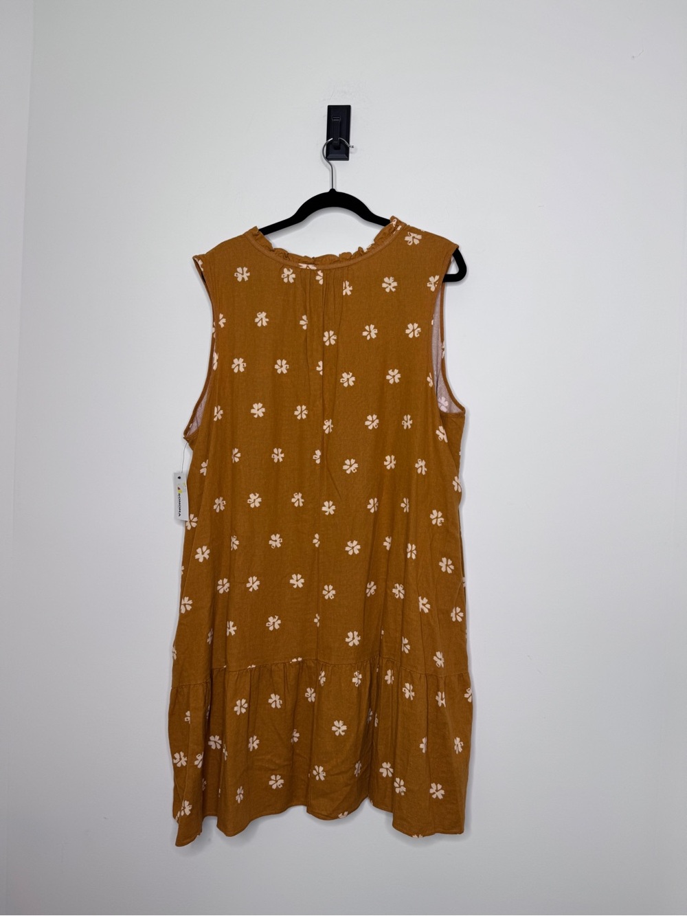 Sonoma Mustard Floral Tiered Midi Dress - Picture 2 of 7